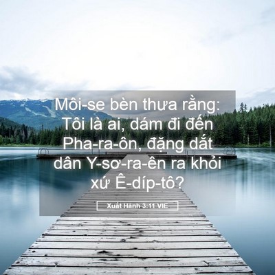 Picture 05 - Xuất Hành 3:11 VIE - Môi-se bèn thưa rằng: Tôi là ai, dám đi - Bible Verse Picture