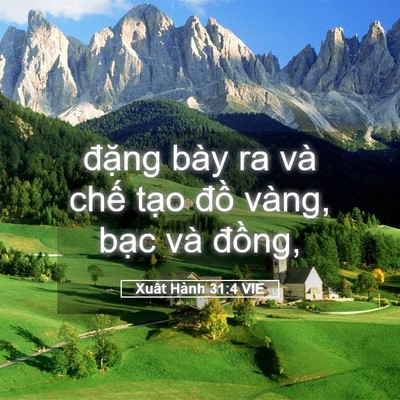 Picture 05 - Xuất Hành 31:4 VIE - đặng bày ra và chế tạo đồ vàng, - Bible Verse Picture