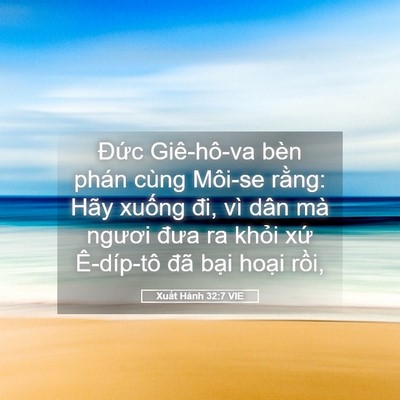 Picture 05 - Xuất Hành 32:7 VIE - Đức Giê-hô-va bèn phán cùng Môi-se - Bible Verse Picture