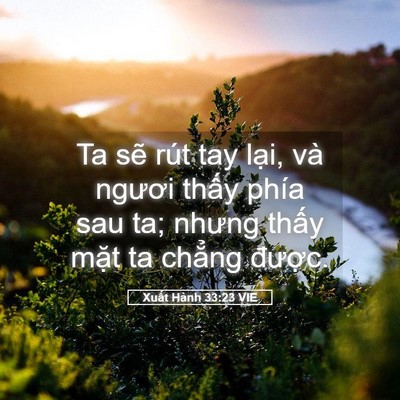 Picture 05 - Xuất Hành 33:23 VIE - Ta sẽ rút tay lại, và ngươi thấy phía - Bible Verse Picture