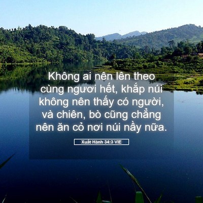 Picture 05 - Xuất Hành 34:3 VIE - Không ai nên lên theo cùng ngươi hết, - Bible Verse Picture