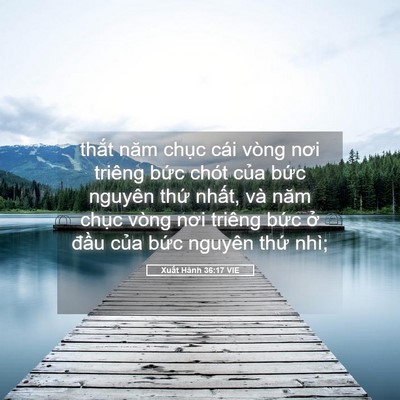 Picture 05 - Xuất Hành 36:17 VIE - thắt năm chục cái vòng nơi triêng bức - Bible Verse Picture