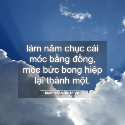 Picture 05 - Xuất Hành 36:18 VIE - làm năm chục cái móc bằng đồng, móc - Bible Verse Picture