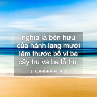 Picture 05 - Xuất Hành 38:14 VIE - nghĩa là bên hữu của hành lang mười - Bible Verse Picture