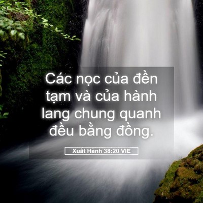 Picture 05 - Xuất Hành 38:20 VIE - Các nọc của đền tạm và của hành - Bible Verse Picture