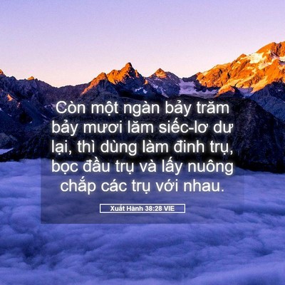 Picture 05 - Xuất Hành 38:28 VIE - Còn một ngàn bảy trăm bảy mươi lăm - Bible Verse Picture