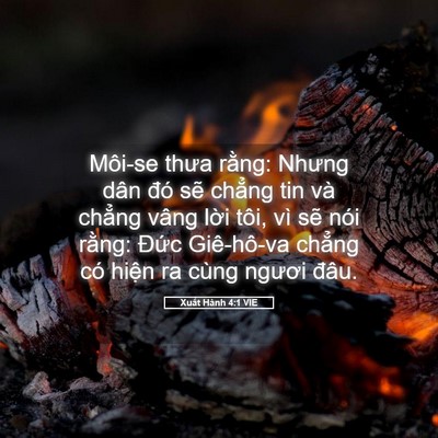 Picture 05 - Xuất Hành 4:1 VIE - Môi-se thưa rằng: Nhưng dân đó sẽ - Bible Verse Picture