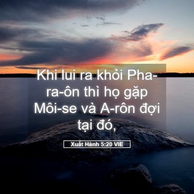 Picture 05 - Xuất Hành 5:20 VIE - Khi lui ra khỏi Pha-ra-ôn thì họ gặp - Bible Verse Picture