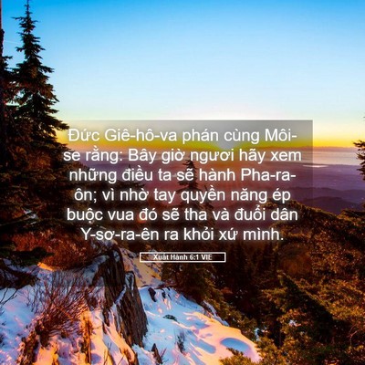 Picture 05 - Xuất Hành 6:1 VIE - Đức Giê-hô-va phán cùng Môi-se rằng: - Bible Verse Picture