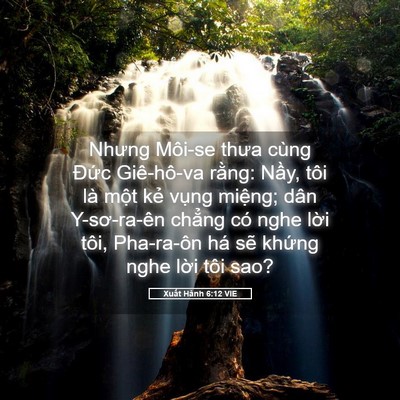 Picture 05 - Xuất Hành 6:12 VIE - Nhưng Môi-se thưa cùng Đức Giê-hô-va - Bible Verse Picture