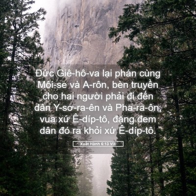 Picture 05 - Xuất Hành 6:13 VIE - Đức Giê-hô-va lại phán cùng Môi-se và - Bible Verse Picture