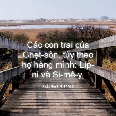 Picture 05 - Xuất Hành 6:17 VIE - Các con trai của Ghẹt-sôn, tùy theo họ - Bible Verse Picture