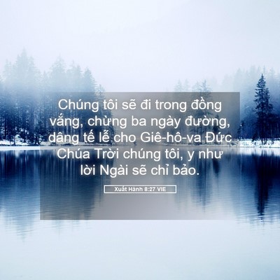 Picture 05 - Xuất Hành 8:27 VIE - Chúng tôi sẽ đi trong đồng vắng, - Bible Verse Picture