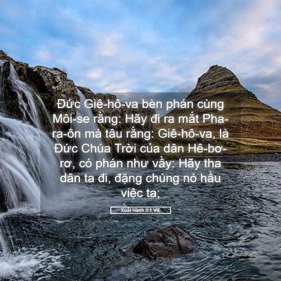 Picture 05 - Xuất Hành 9:1 VIE - Đức Giê-hô-va bèn phán cùng Môi-se - Bible Verse Picture