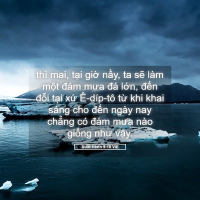 Picture 05 - Xuất Hành 9:18 VIE - thì mai, tại giờ nầy, ta sẽ làm một - Bible Verse Picture