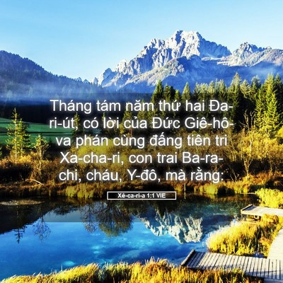 Picture 05 - Xê-ca-ri-a 1:1 VIE - Tháng tám năm thứ hai Đa-ri-út, có lời - Bible Verse Picture