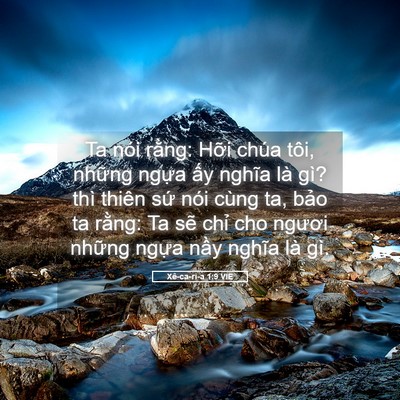 Picture 05 - Xê-ca-ri-a 1:9 VIE - Ta nói rằng: Hỡi chúa tôi, những ngựa - Bible Verse Picture
