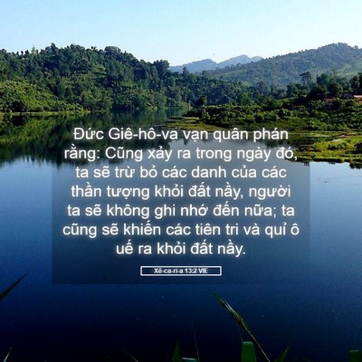 Picture 05 - Xê-ca-ri-a 13:2 VIE - Đức Giê-hô-va vạn quân phán rằng: - Bible Verse Picture