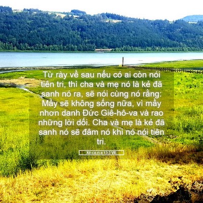 Picture 05 - Xê-ca-ri-a 13:3 VIE - Từ rày về sau nếu có ai còn nói tiên - Bible Verse Picture