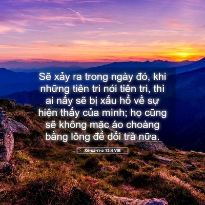 Picture 05 - Xê-ca-ri-a 13:4 VIE - Sẽ xảy ra trong ngày đó, khi những tiên - Bible Verse Picture