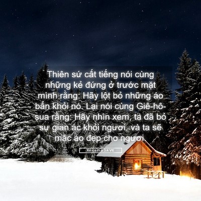 Picture 05 - Xê-ca-ri-a 3:4 VIE - Thiên sứ cất tiếng nói cùng những kẻ - Bible Verse Picture