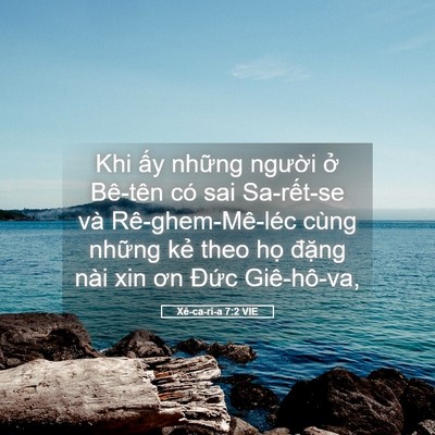Picture 05 - Xê-ca-ri-a 7:2 VIE - Khi ấy những người ở Bê-tên có sai - Bible Verse Picture