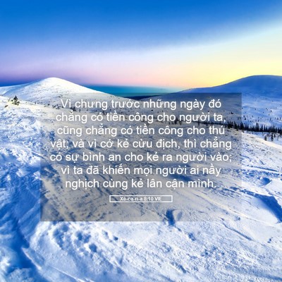 Picture 05 - Xê-ca-ri-a 8:10 VIE - Vì chưng trước những ngày đó chẳng - Bible Verse Picture