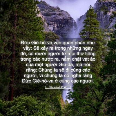 Picture 05 - Xê-ca-ri-a 8:23 VIE - Đức Giê-hô-va vạn quân phán như vầy: - Bible Verse Picture