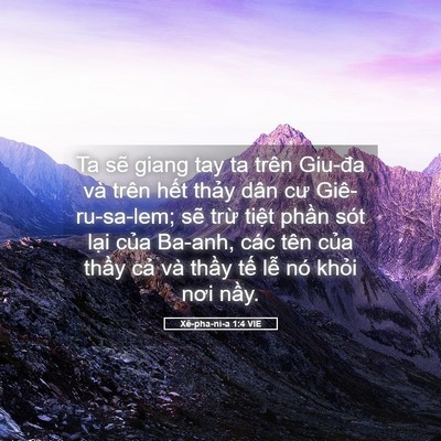 Picture 05 - Xê-pha-ni-a 1:4 VIE - Ta sẽ giang tay ta trên Giu-đa và trên - Bible Verse Picture