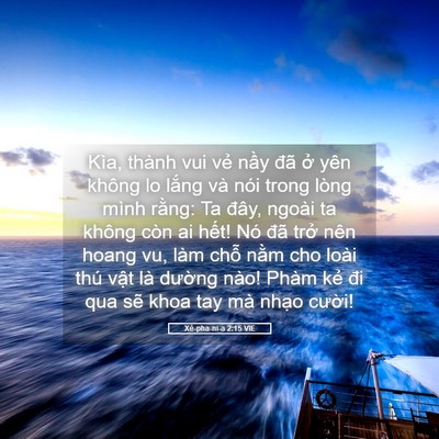Picture 05 - Xê-pha-ni-a 2:15 VIE - Kìa, thành vui vẻ nầy đã ở yên không - Bible Verse Picture