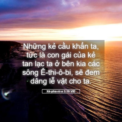 Picture 05 - Xê-pha-ni-a 3:10 VIE - Những kẻ cầu khẩn ta, tức là con gái - Bible Verse Picture