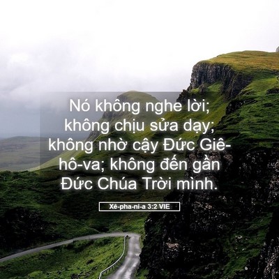 Picture 05 - Xê-pha-ni-a 3:2 VIE - Nó không nghe lời; không chịu sửa dạy; - Bible Verse Picture