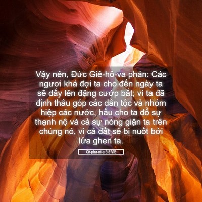 Picture 05 - Xê-pha-ni-a 3:8 VIE - Vậy nên, Đức Giê-hô-va phán: Các - Bible Verse Picture