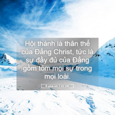 Picture 05 - Ê-phê-sô 1:23 VIE - Hội thánh là thân thể của Đấng - Bible Verse Picture