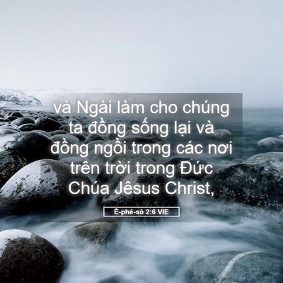 Picture 05 - Ê-phê-sô 2:6 VIE - và Ngài làm cho chúng ta đồng sống lại - Bible Verse Picture
