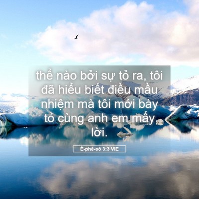 Picture 05 - Ê-phê-sô 3:3 VIE - thể nào bởi sự tỏ ra, tôi đã hiểu - Bible Verse Picture
