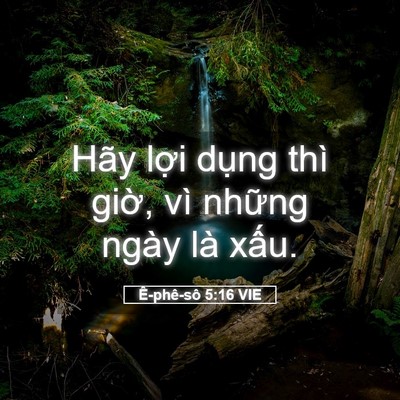 Picture 05 - Ê-phê-sô 5:16 VIE - Hãy lợi dụng thì giờ, vì những ngày - Bible Verse Picture