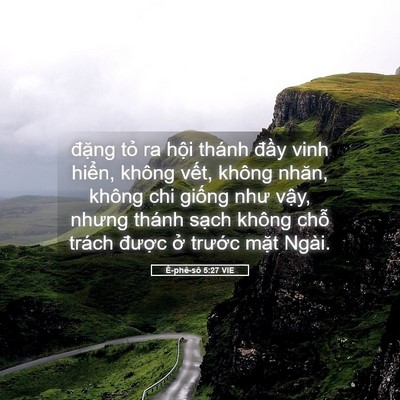Picture 05 - Ê-phê-sô 5:27 VIE - đặng tỏ ra hội thánh đầy vinh hiển, - Bible Verse Picture