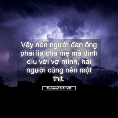 Picture 05 - Ê-phê-sô 5:31 VIE - Vậy nên người đàn ông phải lìa cha - Bible Verse Picture