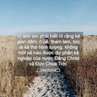 Picture 05 - Ê-phê-sô 5:5 VIE - Vì anh em phải biết rõ rằng kẻ gian - Bible Verse Picture