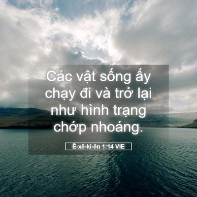 Picture 05 - Ê-xê-ki-ên 1:14 VIE - Các vật sống ấy chạy đi và trở lại - Bible Verse Picture