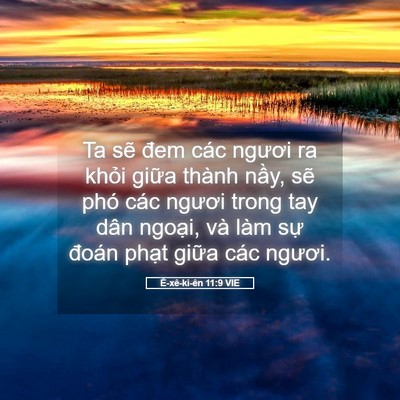 Picture 05 - Ê-xê-ki-ên 11:9 VIE - Ta sẽ đem các ngươi ra khỏi giữa thành - Bible Verse Picture