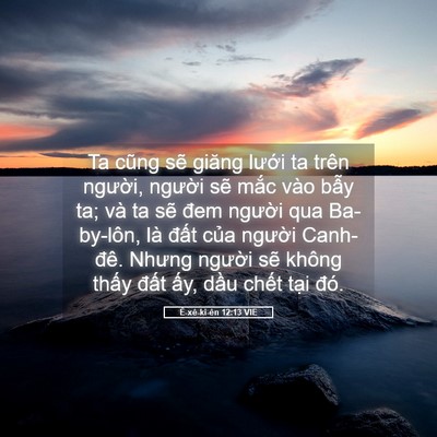 Picture 05 - Ê-xê-ki-ên 12:13 VIE - Ta cũng sẽ giăng lưới ta trên người, - Bible Verse Picture