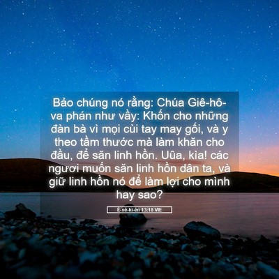 Picture 05 - Ê-xê-ki-ên 13:18 VIE - Bảo chúng nó rằng: Chúa Giê-hô-va phán - Bible Verse Picture