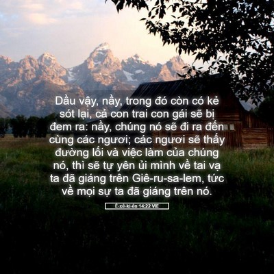 Picture 05 - Ê-xê-ki-ên 14:22 VIE - Dầu vậy, nầy, trong đó còn có kẻ sót - Bible Verse Picture