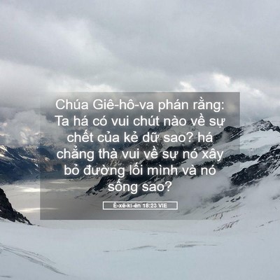 Picture 05 - Ê-xê-ki-ên 18:23 VIE - Chúa Giê-hô-va phán rằng: Ta há có vui - Bible Verse Picture