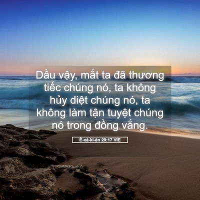 Picture 05 - Ê-xê-ki-ên 20:17 VIE - Dầu vậy, mắt ta đã thương tiếc chúng - Bible Verse Picture
