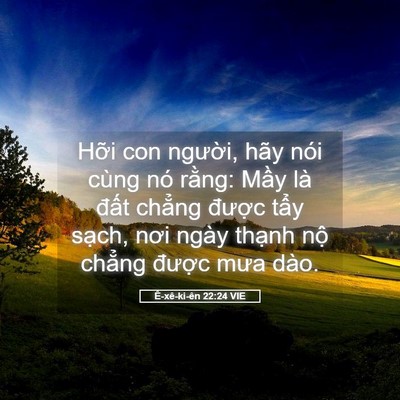 Picture 05 - Ê-xê-ki-ên 22:24 VIE - Hỡi con người, hãy nói cùng nó rằng: - Bible Verse Picture