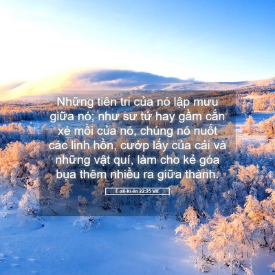 Picture 05 - Ê-xê-ki-ên 22:25 VIE - Những tiên tri của nó lập mưu giữa - Bible Verse Picture