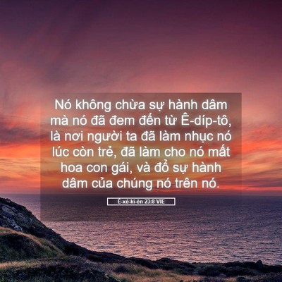 Picture 05 - Ê-xê-ki-ên 23:8 VIE - Nó không chừa sự hành dâm mà nó đã - Bible Verse Picture